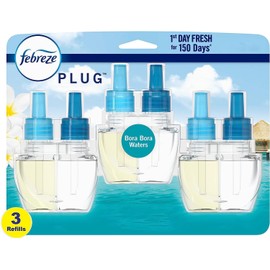 Febreze Odor-Fighting Air Freshener, Room Fresheners, Air Effects, Refills - (1 Pack) contains (3) of 0.87 fl oz Refills (Bora Bora Water)