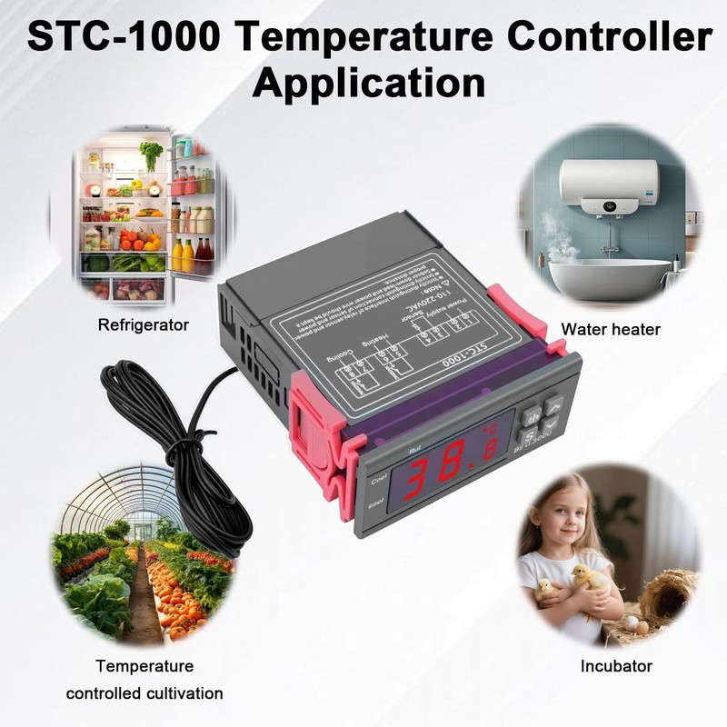 Temperature Controller Binghe AC 110-220V Temperature Sensor with Temperature Sensor