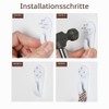 RoserRose Pack of 44 Traceless Picture Hooks, Traceless Wall Hooks,