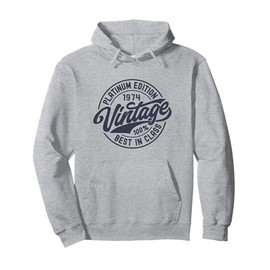Born In 1974 Platinum Edition Simple Vintage Birthday Gifts Pullover Hoodie