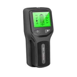 QUMOX Stud Finder Multifunctional Wall Scanner Sensor Line Finder with LCD Display for Metal, Pipes, Wood, Power Line, AC Voltage Scanner Detector（Black）