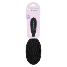 Oz Essentials Boar Bristle Oval Detangler Brush - Black