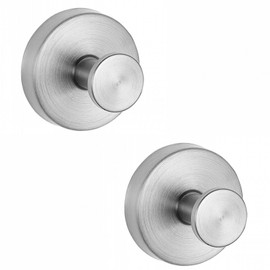 2PCS Bathroom Towel Hooks, Wall Mounted Coad Robe Clothes Hook, Stainless Steel Heavy Duty Hanger for Home Bedroom Kitchen (Silver)