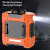 Greensen 10.000 MAh USB-Hüftventilator mit Trageband, Integrierter Typ-C-Eingangsanschluss, 3-Gang-LED-Licht, Nackenventilator,