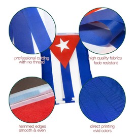 Anley Cuba String Flag Pennant Flags, Patriotic Events 10th of October Cuban Independence Day Decoration Sports Bars - 33 Feet 38 Flags
