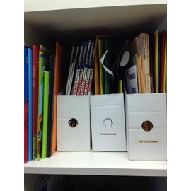 Royal 20 White Magazine File Holders Storage Boxes 12 1/4"H x 3 1/2"W x 9 3/4"D