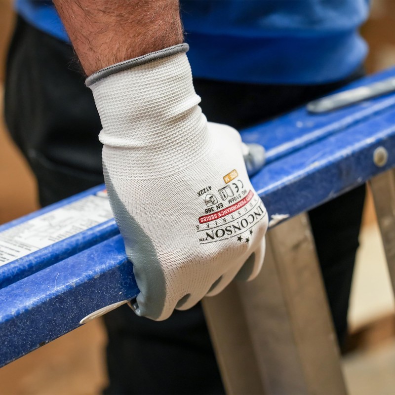 linconson 12 Pack Extreme Grip Lightweight Nitrile Coated Construction &