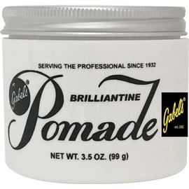 Gabel’s Brilliantine Pomade 3.5oz (Dye Free) Oil Based Hair Styling Pomade Manufacturer Direct has Exclusive Aluminum Cap Logo Black Label
