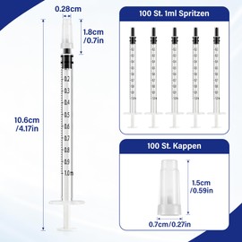 100pcs 1ml Colostrum Collectors with Caps Without Needle for Laboratory