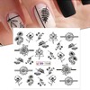 Vezocim Nail Art Stickers Decals, Holographic Flower Nail Water Slide