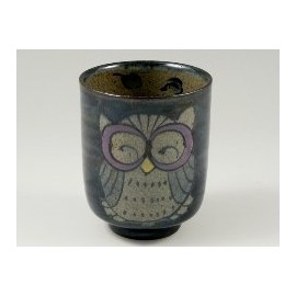 有田 Hasami of Fong Kilns, 11th Owl Pair Tea Bowls (Couple Tea Bowls) 20815