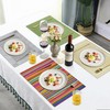 Bloss Placemats Set of 4, Linen Woven Place Mats for