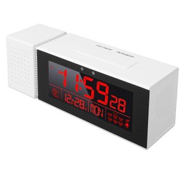 Riuulity LED-Digitaluhr mit Menschlichem Bewegungssensor, Nachtlicht, Verstellbarer Wecker mit Hintergrundbeleuchtung für, Studenten, Stilvolles Aussehen