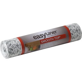 Duck Brand EasyLiner Smooth Top Shelf Liner: 12 in. x 10 ft. (Grey Damask)