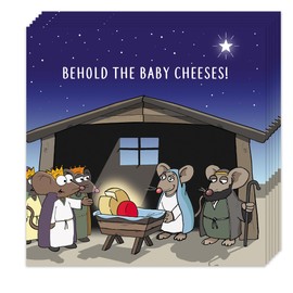 Twizler Lustige Weihnachtskarten, 8 Stück – Baby-Käse-Design – 8 Stück Weihnachtskarten – Lustige Weihnachtskarten Multipack