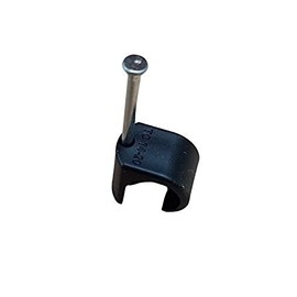 Black Round Plastic Cable Clips & Fixing Nails for Round Cable, Arctic Flex etc Available in Sizes 7-10mm, 10-14mm & 14-20mm. Packs of 20 Clips, 100 Clips & 200 Clips Available (100, 14-20 mm)