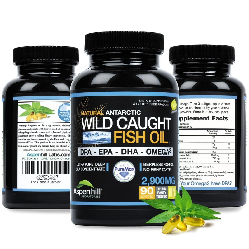 Aspen Hill Labs Wild Caught Omega Fish Oil 2900 mg