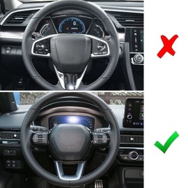 iJDMTOY Black Genuine Carbon Fiber Larger Paddle Shifter Extensions Compatible with Honda 2022-up Civic, 2023-up Accord, CR-V, Acura Integra