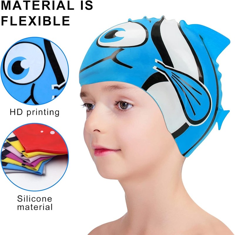 LONROI Gorros de natación para niños, Gorros de baño de