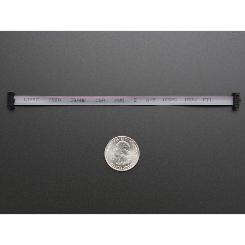 Adafruit 10-pin 2x5 Socket-Socket 1.27mm IDC (SWD) Cable - 150mm