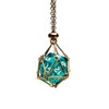 Rollooo Interchangeable D23 Dice Holder Necklace - Gold Empty Cage