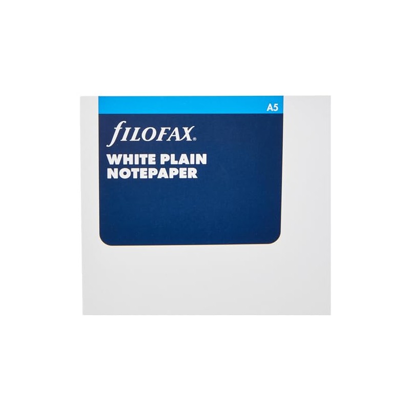 Filofax A5 White Plain Notepaper