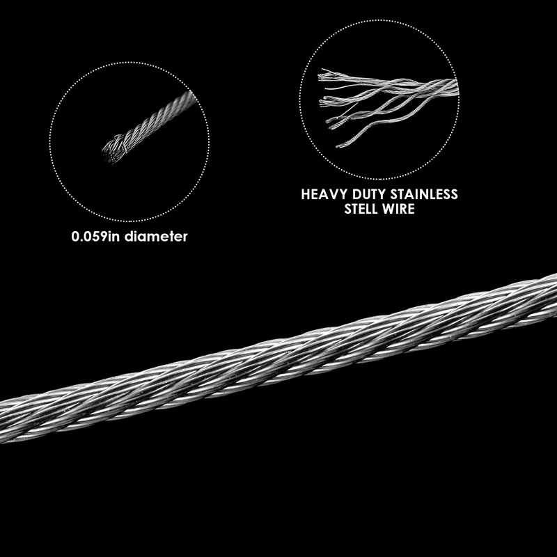 Stainless Steel Adjustable Hanging Wire - Heavy Duty 2m X1.5mm,