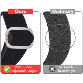 Lamshaw Stretch Elastics Nylon Adjustable Replacement Strap Accessories Compatible for SKG V7 Smart Watch/TOZO S2 44mm Watch/Boean, GGZZ, Dirrelo, Fitpolo FVYAO ID207 Veryfit 1.69 smartwatch (Black)