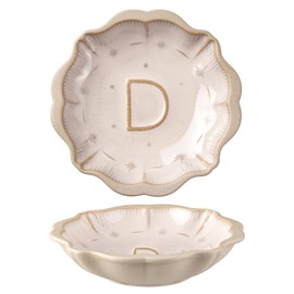 Meideal Ceramic Soy Sauce Dish, 2 Oz Beige Dipping Bowls Set, Small Serving Bowls, Set of 2 Mini Dip Plates for Side Dishes, Ketchup, Appetizer, Soy, Vinegar, Sushi, BBQ, Party, Condiments (D)