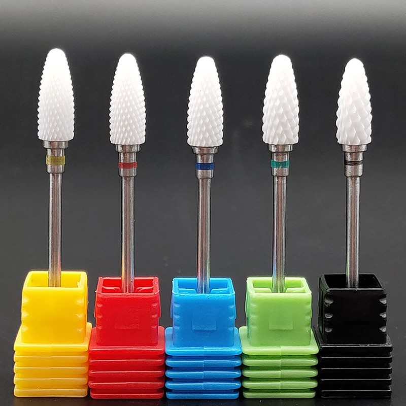 Red Ceramic Grinding Head with 2.35mm Shank Portable Corn Head
