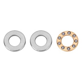 10 Uds. Rodamientos de Bolas de Empuje, Juego de Rodamientos de Acero Planos Altos en Miniatura, Alta Precisión y Alta Velocidad (F5-12M 5 * 12 * 4mm)