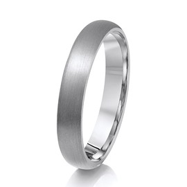 Theia Court Shape Matte Titanium Ring 4-8 mm, Titanium, metallic