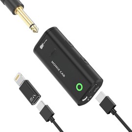 Guitar Audio Interface Pocket Internal Recording Sound Card with Type-C & Lightning for Live Streaming by iPad, , Android, PC Plug and Laptop Plug & Play