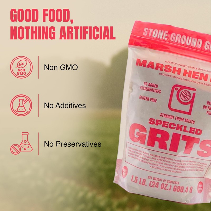 Marsh Hen Mill Speckled Grits – Stone Ground Heirloom Blend