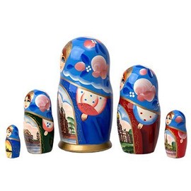 White Nights Russian Nesting Doll 5pc./6"