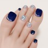 LC Sensibility Daily Look Self Nail Paddy Tip Artificial Toenails, 1 Piece, Paddy Tip 02 Bling Blue / 엘씨 감성 데일리룩 셀프네일 패디팁 인조발톱, 1개, 패디팁 02블링블루