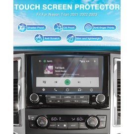 Karltys 2 Pack Screen Protector for Nissan Titan PRO 4X Accessories 2021 2022 2023 2024, 9 Inch Touchscreen Tempered Glass Navigation Protective Film Anti Fingerprint