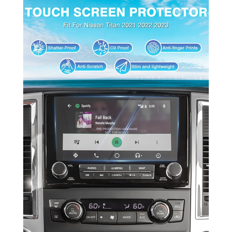 Karltys 2 Pack Screen Protector for Nissan Titan PRO 4X