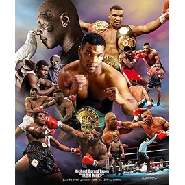 Wishum Gregory Art Iron Mike Tyson, Print Poster, Paper Size 20" x 16" Image Size 20" x 16"