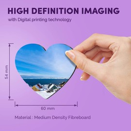 1 x Heart MDF Magnets - Nuuk City Greenland Ice Landscape 21949