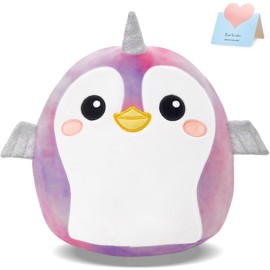 CozyWorld 12" Penguin Plush Pillow Cute Penguin Stuffed Animal Pillow Plushies Soft Plush Toy Squishy Animal Pillow Toys Birthday for Kids Boys Girls