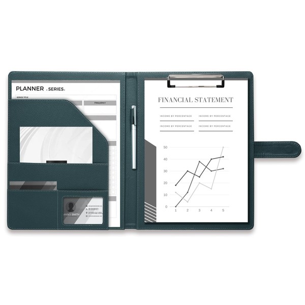 Clipboard Folder Padfolio Clipboard, Mymazn Writing Portfolio Faux Leather Clipboard