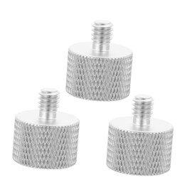 Vaguelly 3pcs Microphone Screw Adapter to Male to Female Thread Adapter for Microphone Stands Tripod Accessories for Cameras and Live Streaming