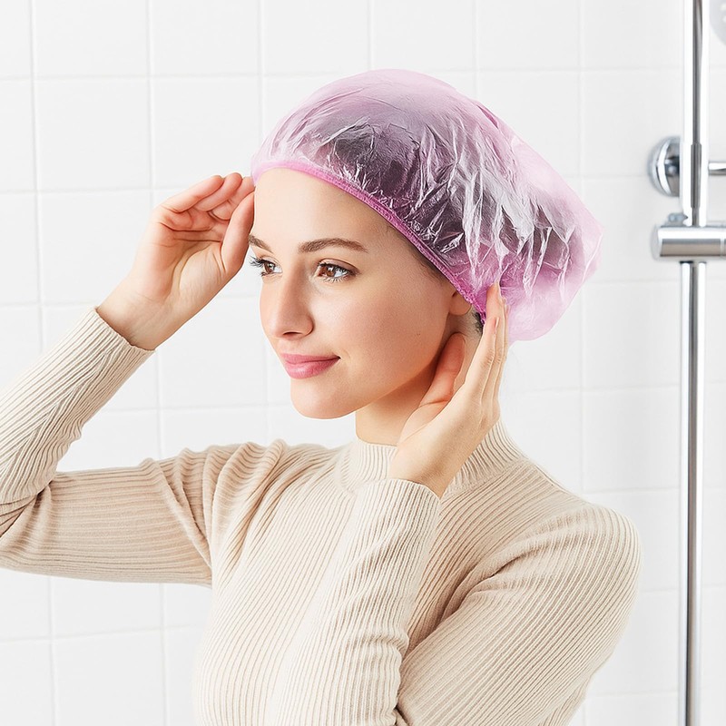 100 Pcs Disposable Shower Caps, Shower Caps Disposable, Waterproof Shower