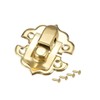 sourcing map Box Latch, Small Size Golden Decorative Hasp Jewelry
