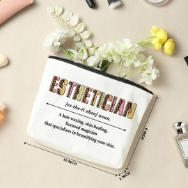 Funny Esthetician Definition Noun Beauty Artist Gifts Makeup Bag Cosmetic Bag Beautician Salon Stylist Esthetician Supplies for Female Lady Girl Daughter Friend Coworker Niece Christmas Birthday