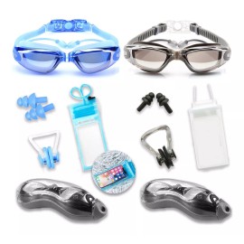 Dolores Goggles Natación Profesional Gafas Anti-uv Antivaho Estuche