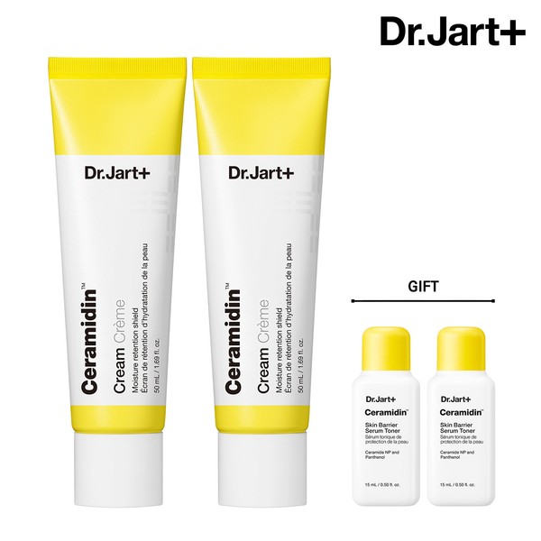Dr. Jart [Official] Dr. Jart Ceramidin Cream 50ml*2+Serum Toner 15ml*2