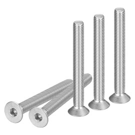 DTGN M8-1.25 x 70mm Flat Head Socket Cap Screws, 10 Pack 304 Stainless Steel Hex Socket Flat Head Screws, Full Thread, Countersunk Bolts