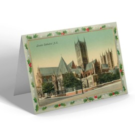 CHRISTMAS CARD - Vintage Lincolnshire - Lincoln Cathedral N.-E.
